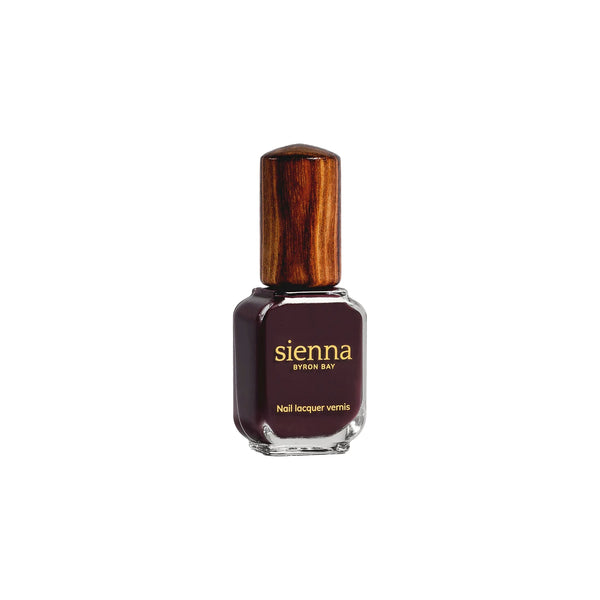 Sienna Byron Bay Infinite Nail Polish – A deep aubergine crème with a sustainable, clean formula.