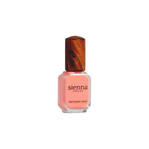 SIENNA BYRON BAY Joy Nail Polish in Vibrant Peach Crème – a lively, sun-kissed shade with a smooth finish.