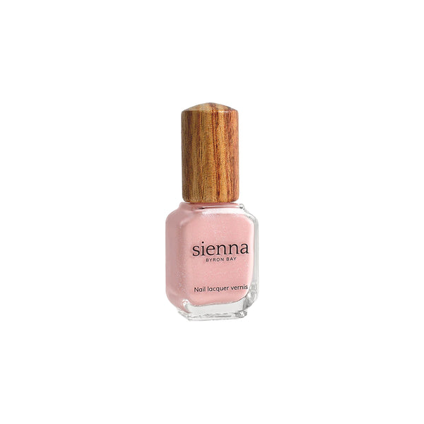  Sienna Byron Bay Magic Nail Polish – shimmering cherry blossom pink with silver-white shimmer.