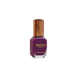 Sienna Byron Bay Reverence Nail Polish – violet grape, vegan, and eco-friendly.