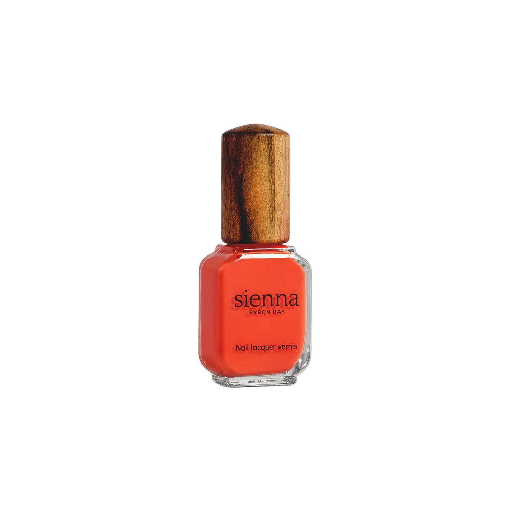 SIENNA BYRON BAY Tango Nail Polish in Tangerine Crème – a retro-inspired, vibrant orange shade.