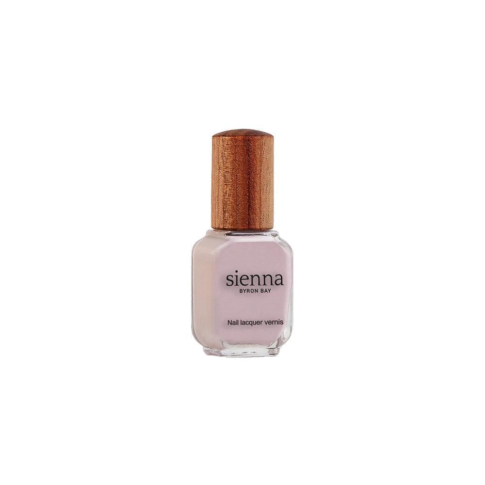 Sienna Byron Bay Tranquility Nail Polish – soft lilac mauve, vegan, and eco-friendly.