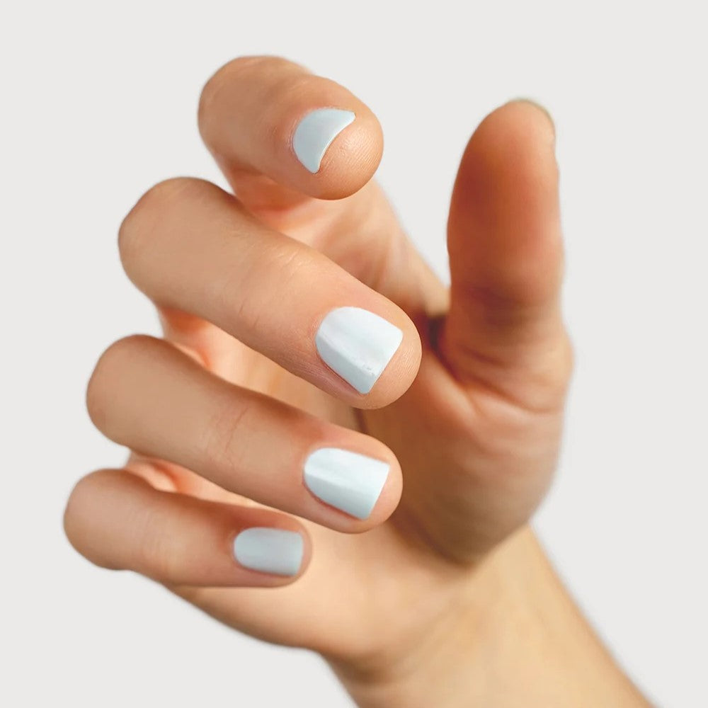 SIENNA BYRON BAY Wategos Nail Polish – gentle pastel blue crème for a fresh, beach-inspired look.