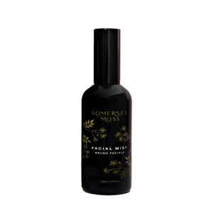 Somerset Moss Facial Mist – a hydrating toner and serum with jasmine, aloe, and white willow bark. 100ml