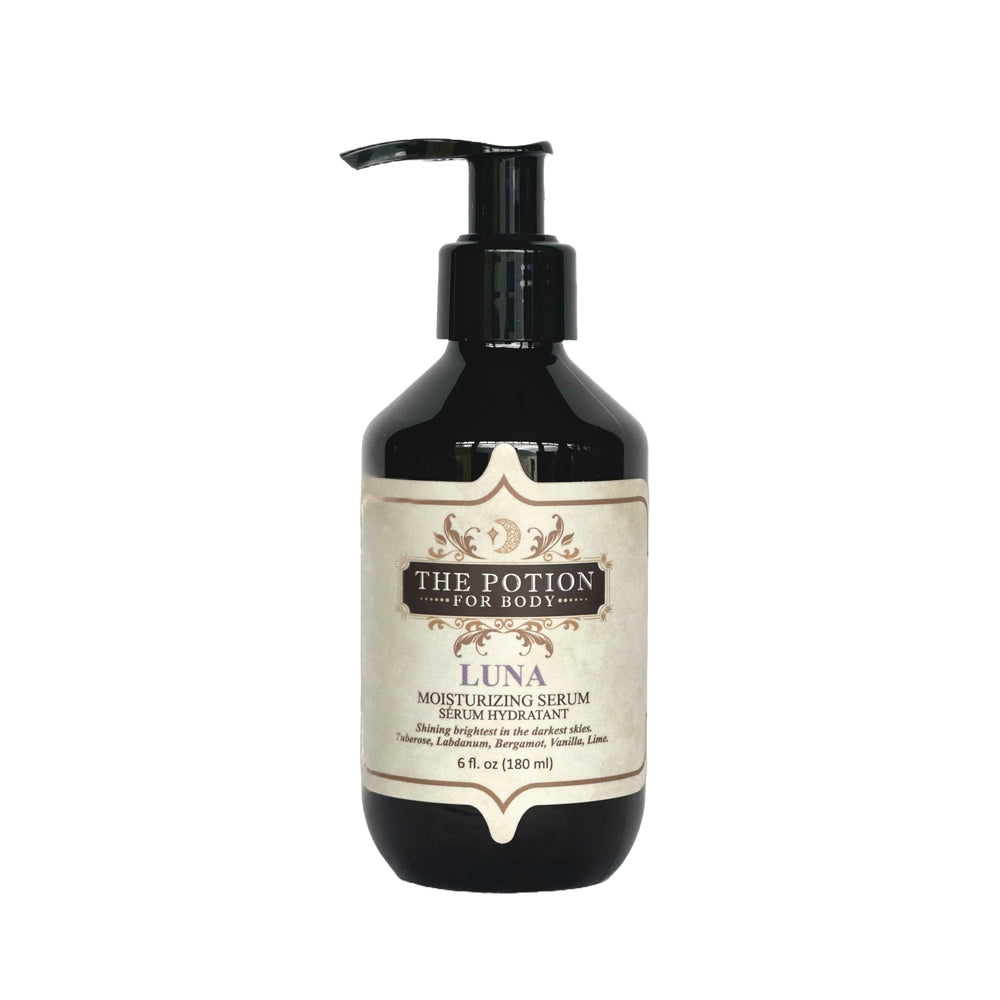 THE POTION MASTERS Luna Body Potion – limited edition amber floral body oil.