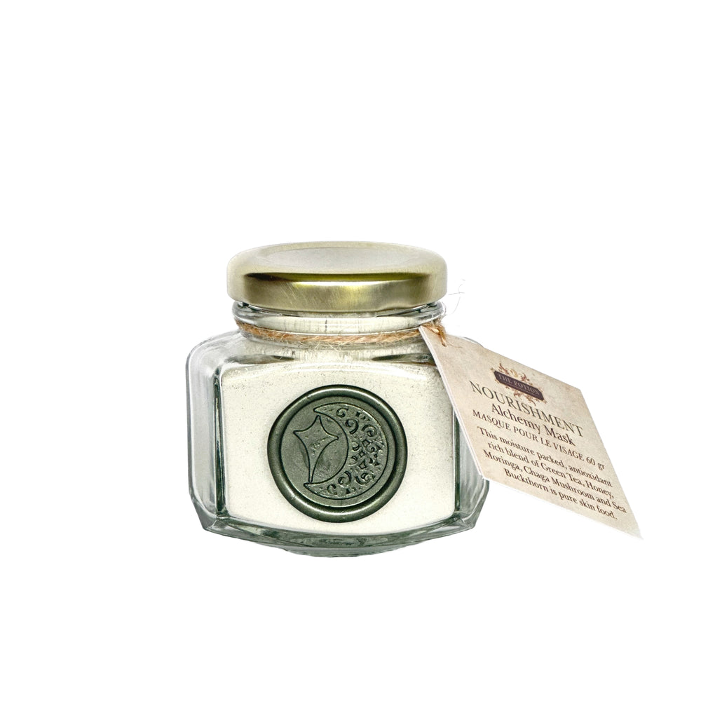 THE POTION MASTERS Nourishment Alchemy Mask – soothing and hydrating mask with green smoothie scent.