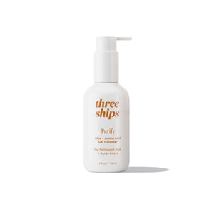 Three Ships Purify Aloe + Amino Acid Gel Cleanser - Gentle, alcohol-free cleanser for soft, hydrated skin.