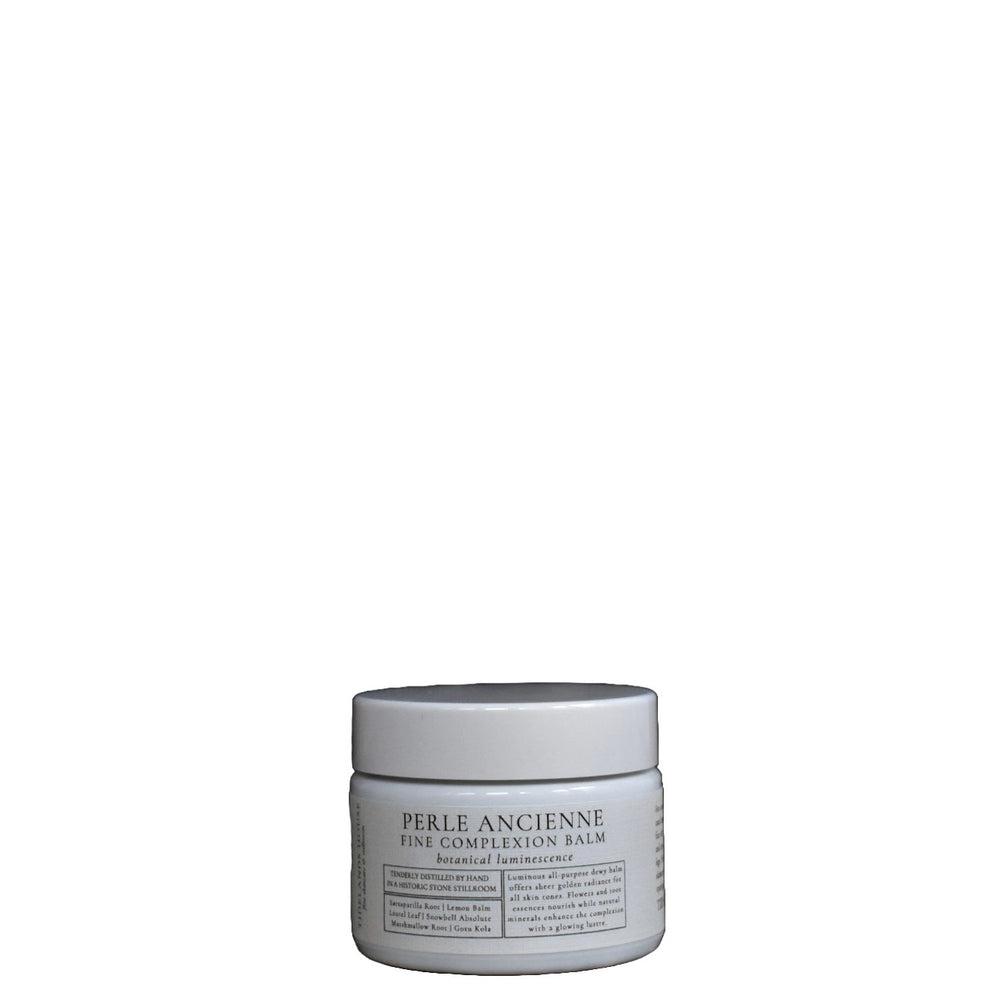 Tidelands House Perle Ancienne Skin Luminescence Balm with golden radiance, featuring natural minerals and botanicals like Gotu Kola, Marshmallow Root, and Lemon Balm.