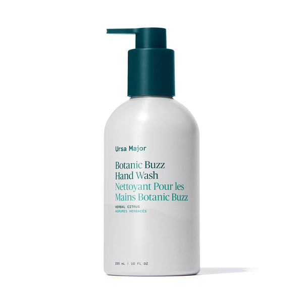 Ursa Major Botanic Buzz Hand Wash – sulfate-free formula with aloe, birch sap, and an herbal aroma.