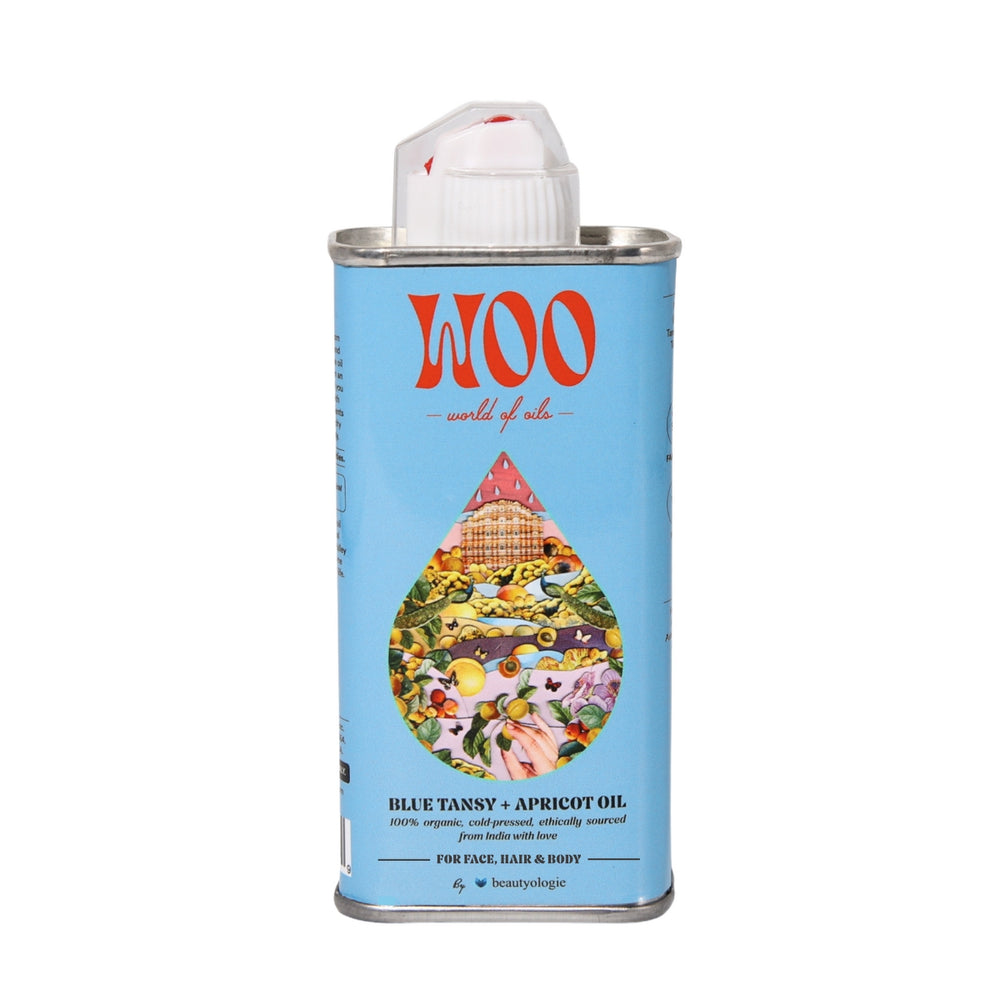 WOO Blue Tansy + Apricot Oil Calming, Hydrating, and Revitalizing for Skin and Hair