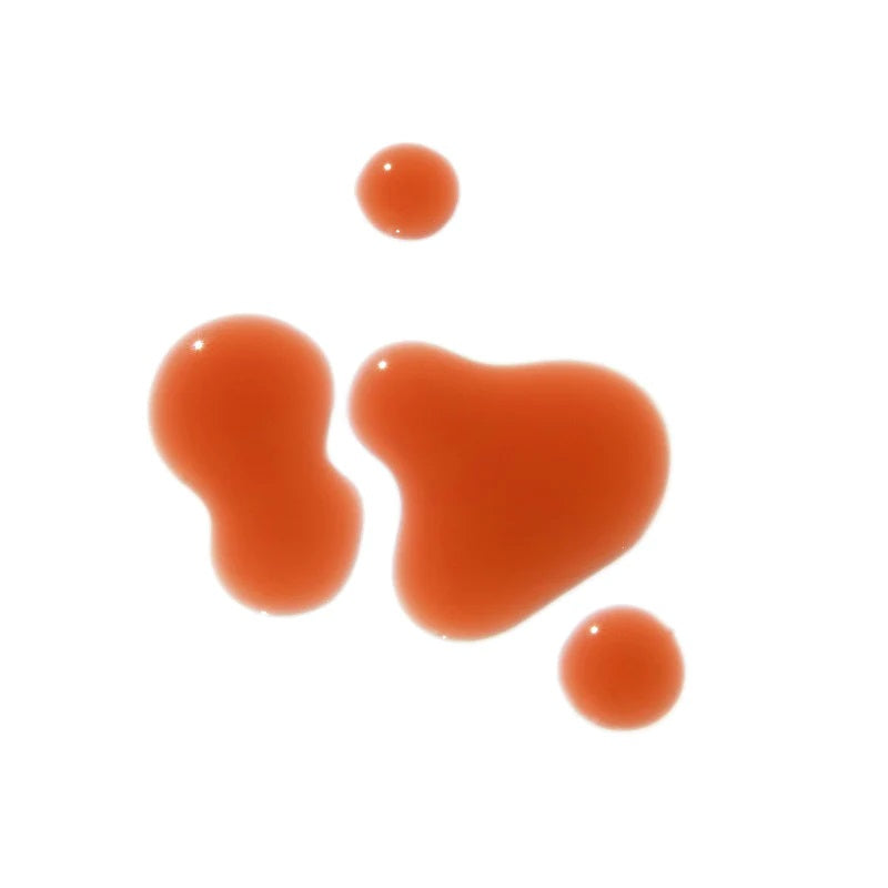 YINA Nourish Botanical Serum in clear matte glass bottle with dark purple-blue label and white pipette on white background