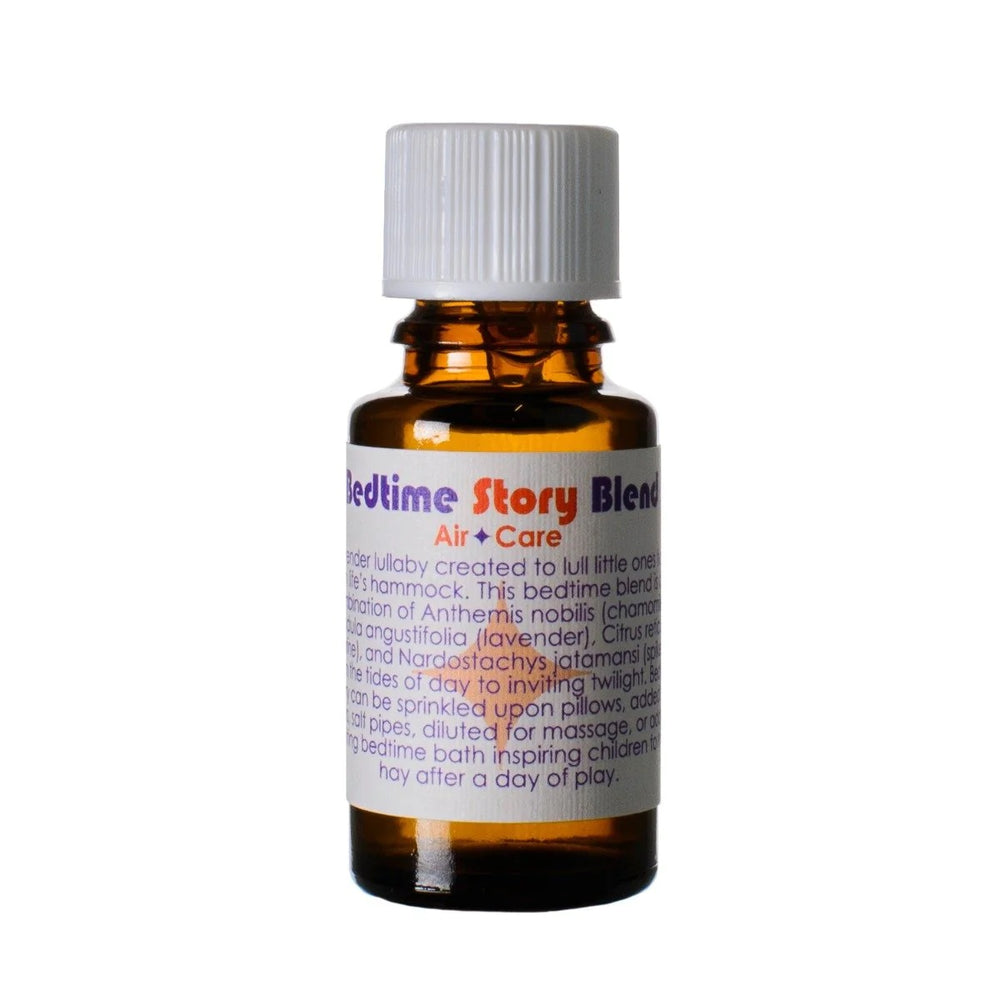 LIVING LIBATIONS Bedtime Story Blend - lavender lullaby blend for soothing little ones to sleep. A calming combination of botanicals that guide children into slumberland. Use on pillows, in diffusers, or add to bathwater for a peaceful bedtime routine. 5ml
