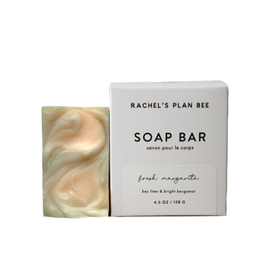 Artisan citrus soap bar made with key lime, bergamot, coconut milk and French green clay